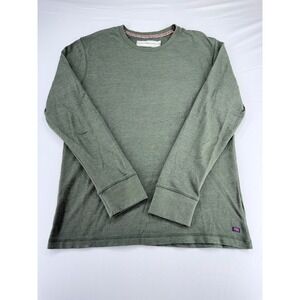 NORMAL BRAND Men's Olive Green Thermal Long Sleeve Crew Neck T-Shirt XL